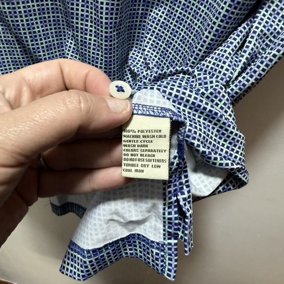 Donald Ross Shirt Men's Size XXL Gingham Check Short Sleeve‎ Performance Stretch - Picture 5 of 6